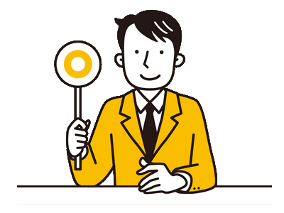 サムズアップをする男性